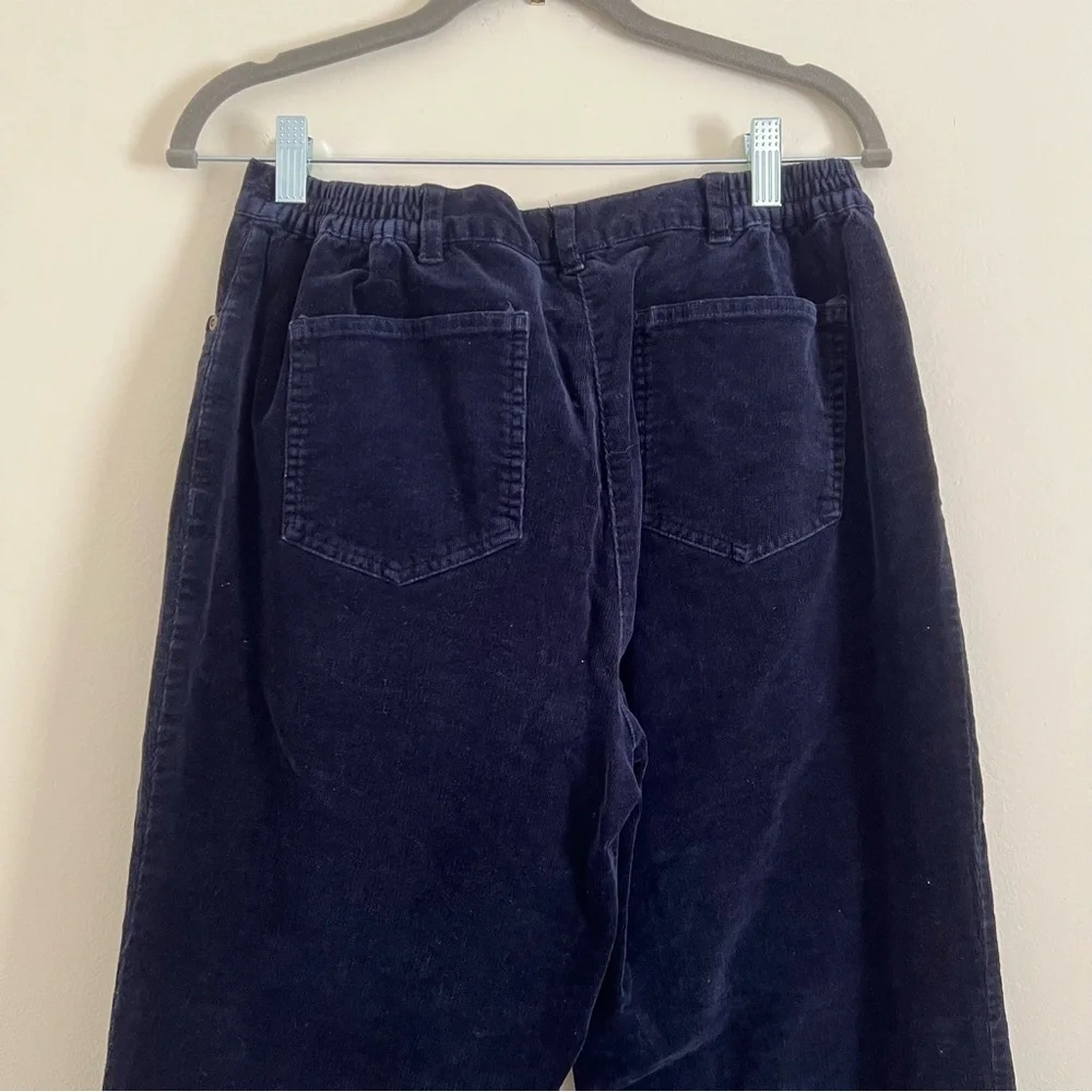 🛍️Ruby Rd. Women Straight Leg Corduroy Pants Navy Blue sz 8 Cotton Work Gorpcore